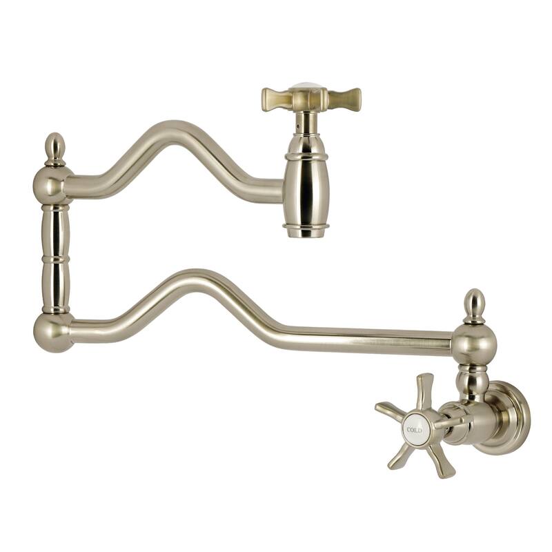 Kingston Brass KS210.NX Hamilton 4.5 GPM Wall Mounted Single Hole Pot - Brushed Nickel
