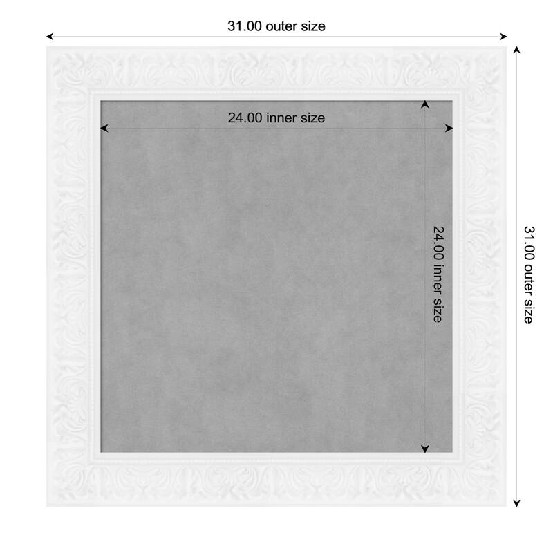 Amanti Art Luxe Black Framed - 31 x 31 in - Luxe White