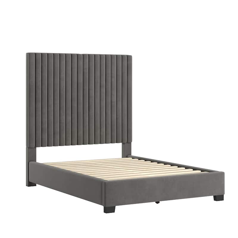 Aart Tufted Solid Wood and Upholstered Platform Bed by iNSPIRE Q Bold