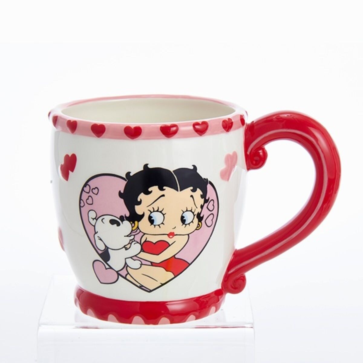 Pack Of 3 Betty Boop Betty And Pudgy In A Heart Coffee Mug 15 Ounces Overstock 22116943