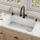 preview thumbnail 6 of 82, Karran Drop-In Quartz 33 in. 1-Hole Single Bowl Kitchen Sink Kit