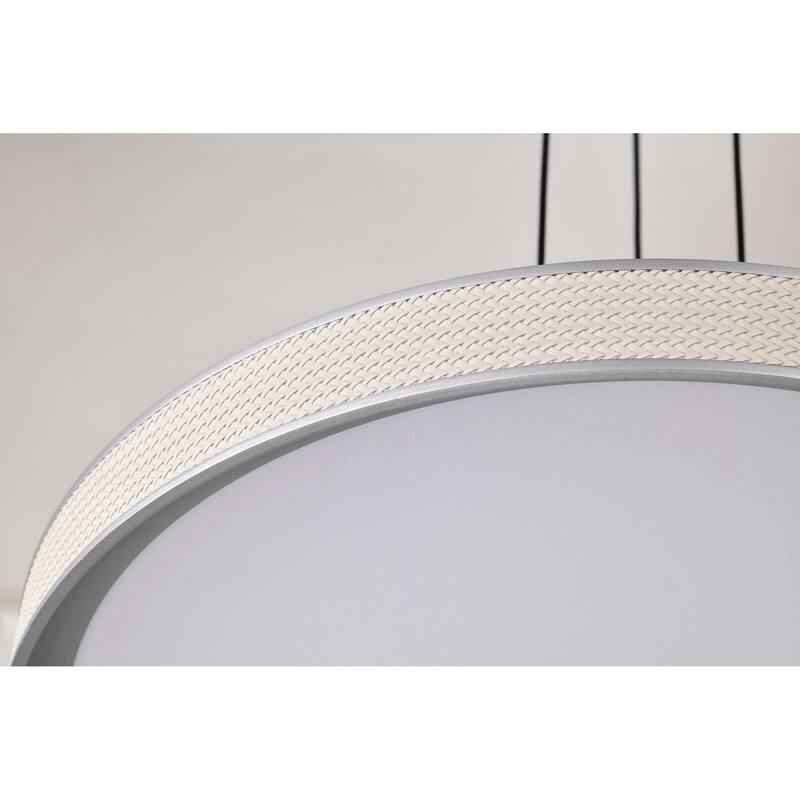 Bandon 20 Inch LED Pendant Gray with Off White Wrap Acrylic Lens