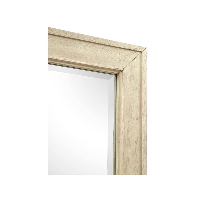 Magnussen Home Sheridan Limestone Drawer Dresser with Landscape Mirror
