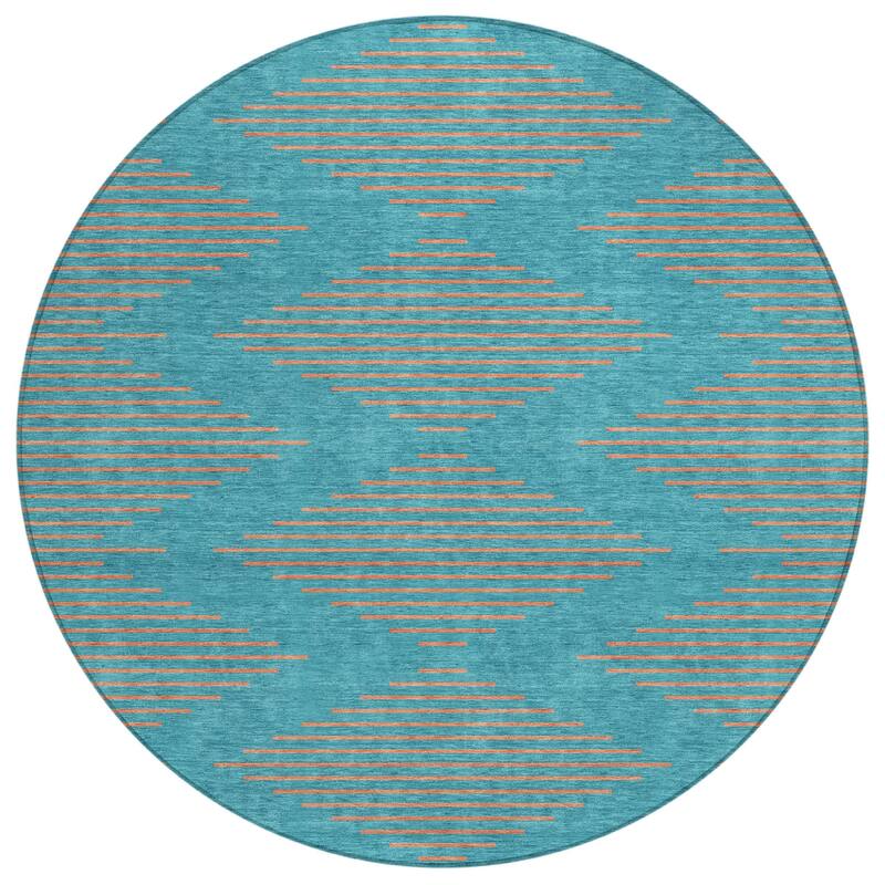 HomeRoots Geometric Transitional Rectangle Outdoor Rug