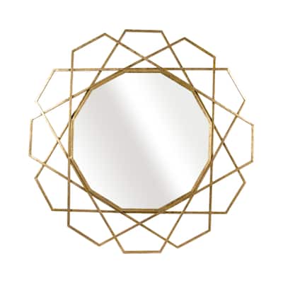 Sagebrook Home Geometric Modern Metal Wall Mirror - 36" x 2" x 35"