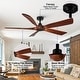 preview thumbnail 20 of 157, YUHAO SylvanAir Modern 52 in. Flush Mount Outdoor/Indoor Ceiling Fan with 3 Solid Wood Blades and DC Reversible Motor