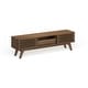preview thumbnail 12 of 38, Render Low Profile 59 Inch TV Stand in Walnut / White