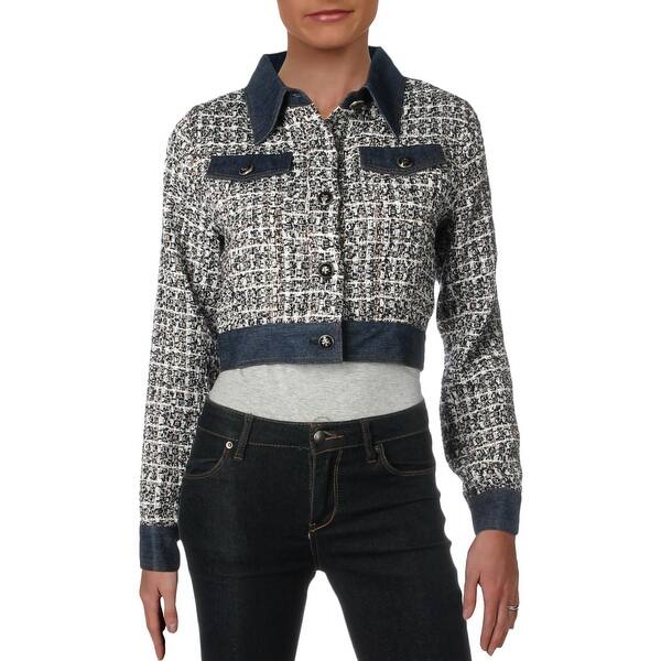 Shop Gracia Womens Denim Jacket Tweed Denim Free Shipping Today