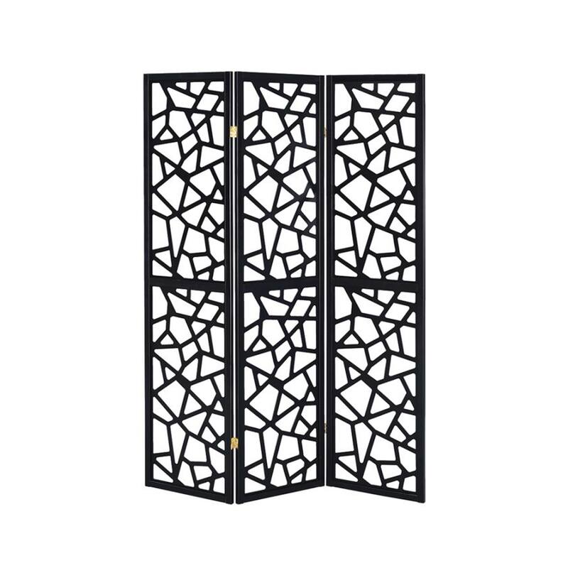 Brownlee Black 3-panel Folding Screen