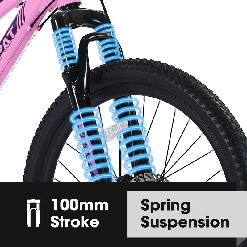 Pink Mountain Bike Hardtail Design Bike for Teenagers Girls Women