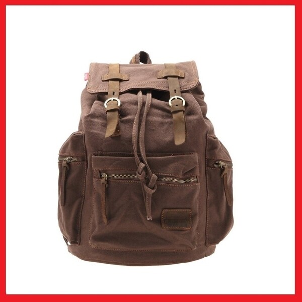 bryant retro stripe leather backpack