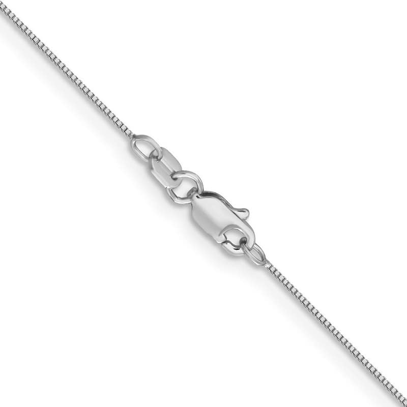 Curata 14k White Gold 0.5mm Box Chain Necklace (Lobster)