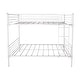 preview thumbnail 6 of 5, White Twin over Twin Metal Bunk Bed, Frame with Ladder, Space-Saving Design for Bedroom