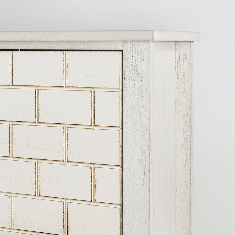 Shoe Storage Cabinet with 2 Flip Drawers & Adjustable Shelves, Freestanding Wooden Cabinet, Shoe Cabinet with Solid Wood Legs