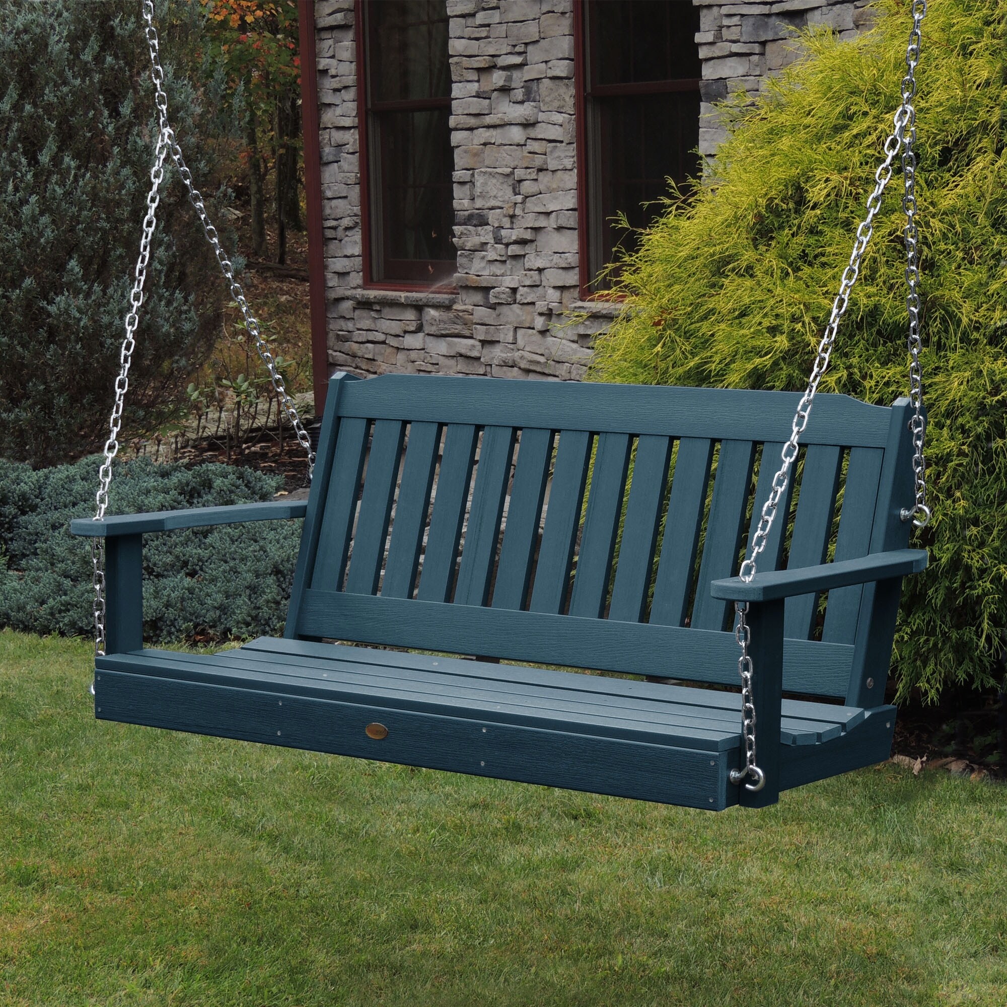 Synthetic wood sales porch swing