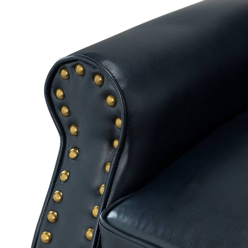 Mycenae Upholstered Accent Armchair with Nailhead Trim Set of 2