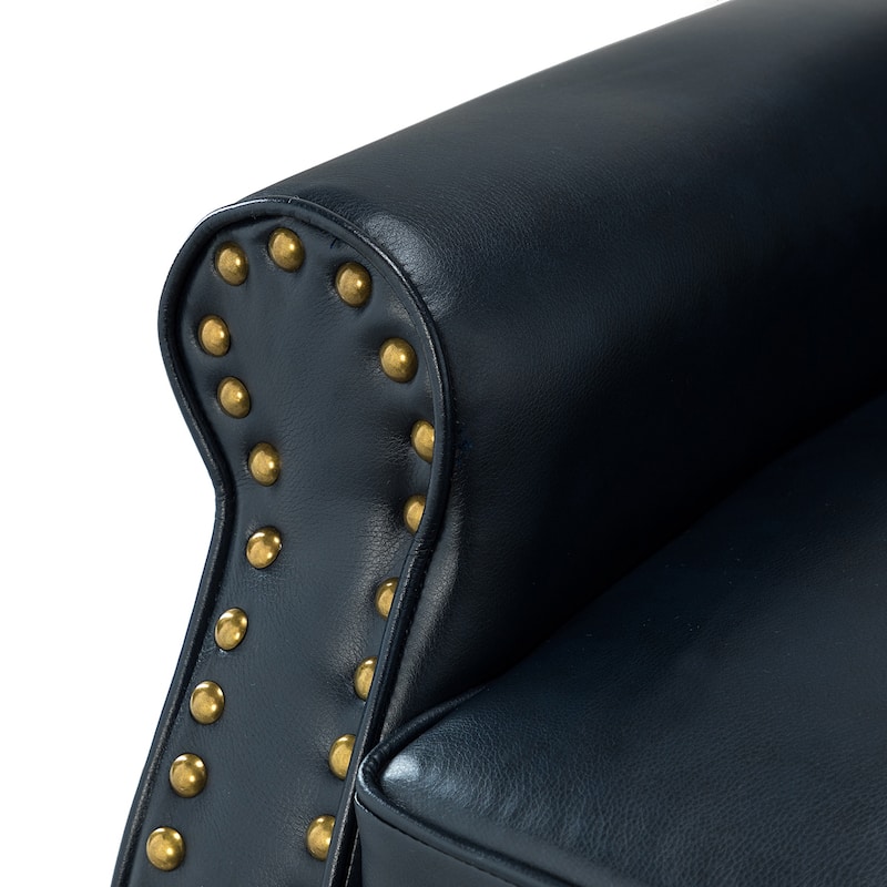 Mycenae Upholstered Accent Armchair with Nailhead Trim