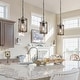 preview thumbnail 11 of 20, Modern Farmhouse Cylinder Pendant Light Wood Grain Island Light for Kitchen Island Dining Room D5.5"xH9" - 1-Light