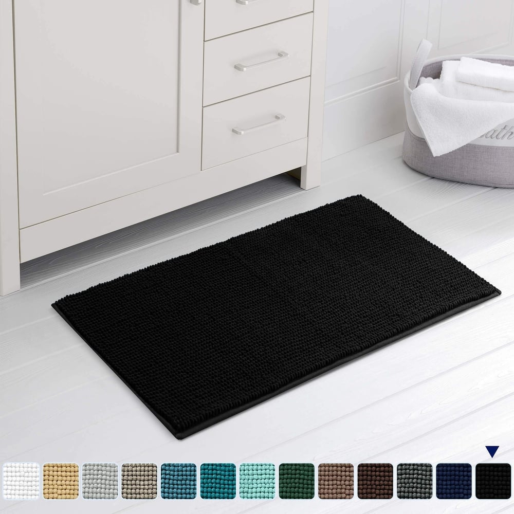 Subrtex Chenille Soft Rugs Super Water Absorbing Shower Mats
