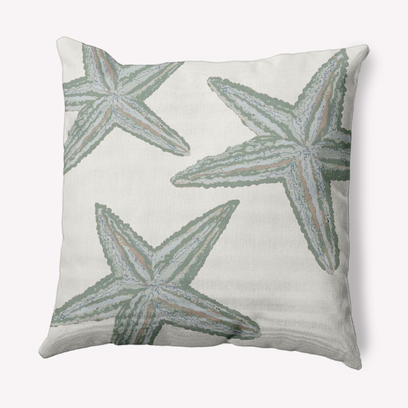 Starfish Constellation Nautical Decorative Indoor Pillow - Sage - 18" x 18"