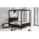 preview thumbnail 3 of 7, Queen Size Wooden Canopy Platform Bed with Headboard and Footboard Underbed Storage ,Slat Support Leg