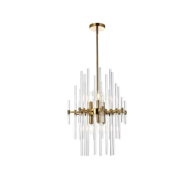 Samuel 17 inch Crystal Rod Pendant - N/A