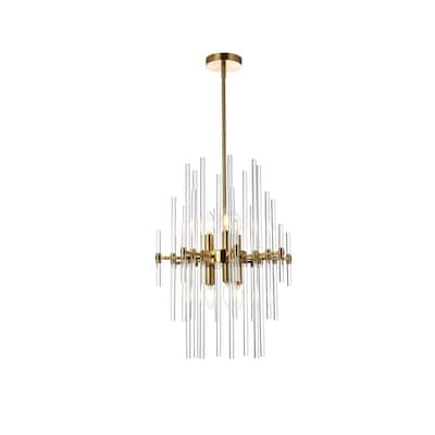 Samuel 17 inch Crystal Rod Pendant - N/A