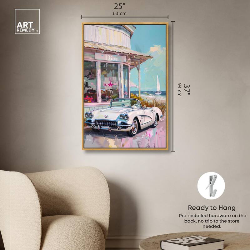 Classic Beach Store Canvas by Art Remedy