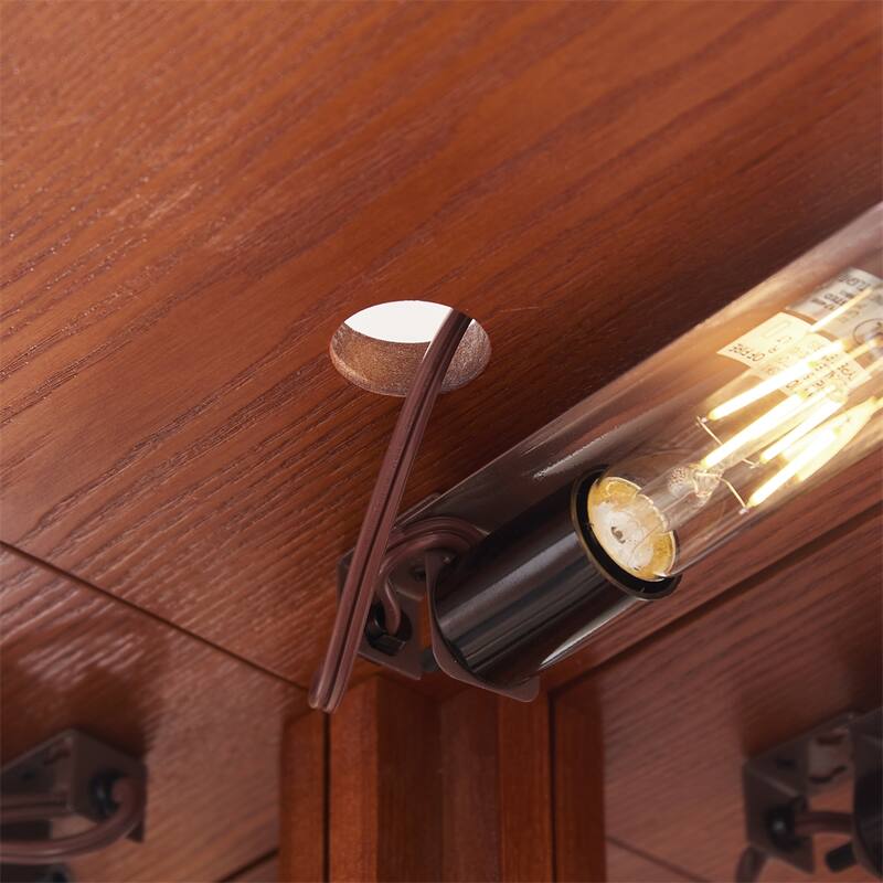 Lighted Corner Display Cabinet with Adjustable Glass Shelves