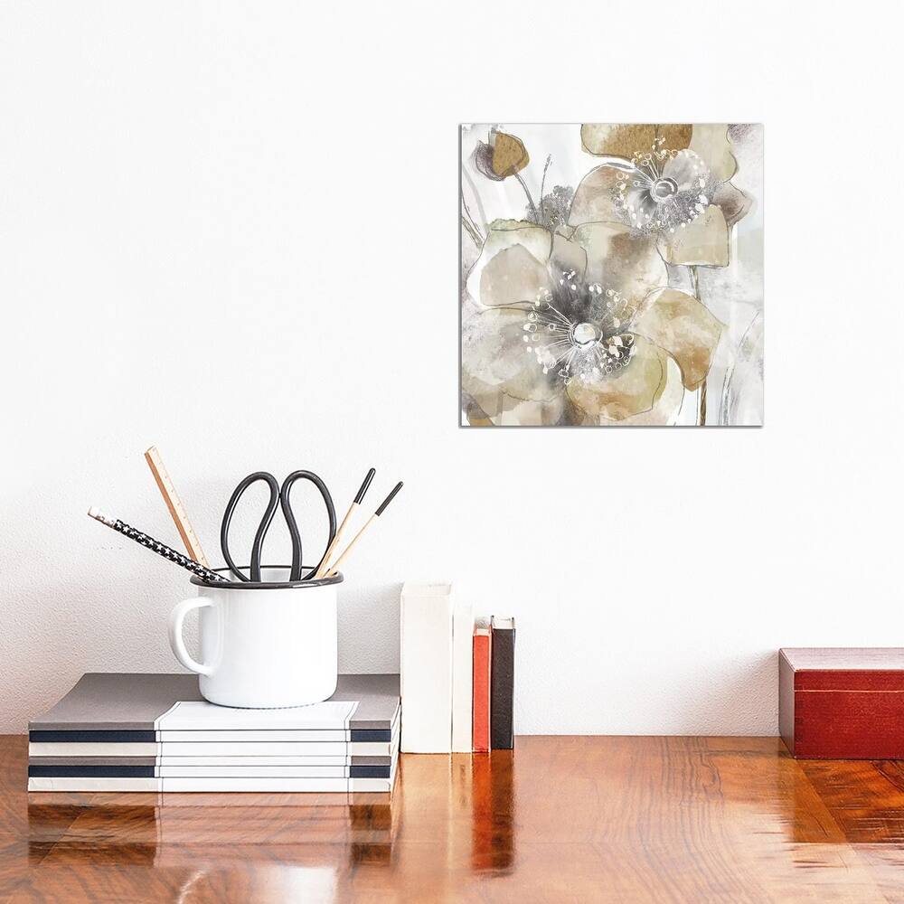 iCanvas "Taupe Spring Poppy II" by Maria Donovan Canvas Print