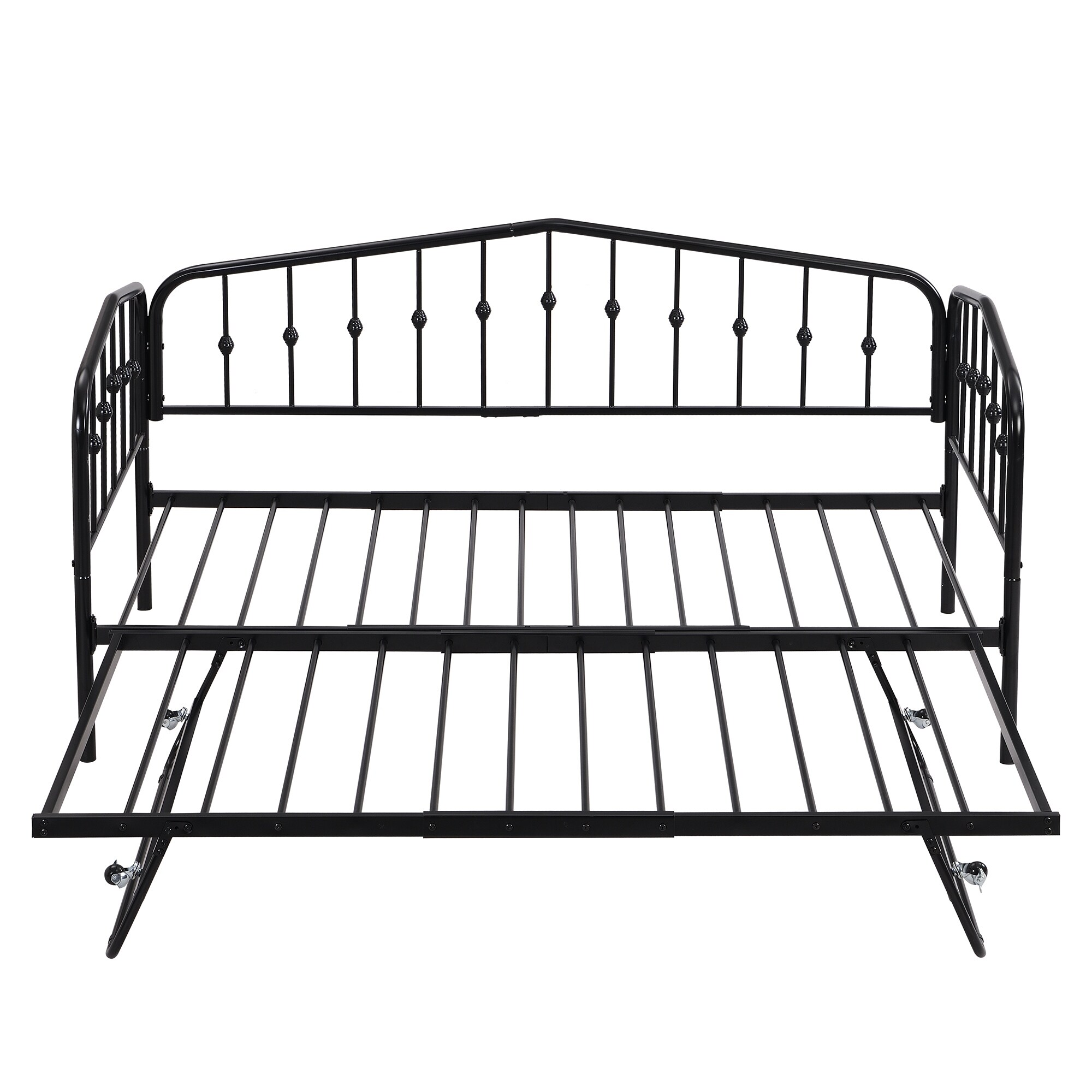 Twin Size Wooden Day Bed with bookshelf and Trundle Bed Bath & Beyond 39690844