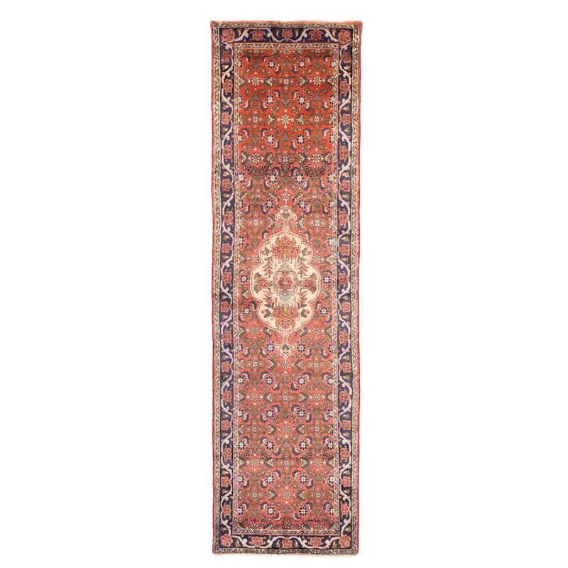 ECARPETGALLERY Hand-knotted Andelz Dark Copper Wool Rug - 2'5 x 9'2
