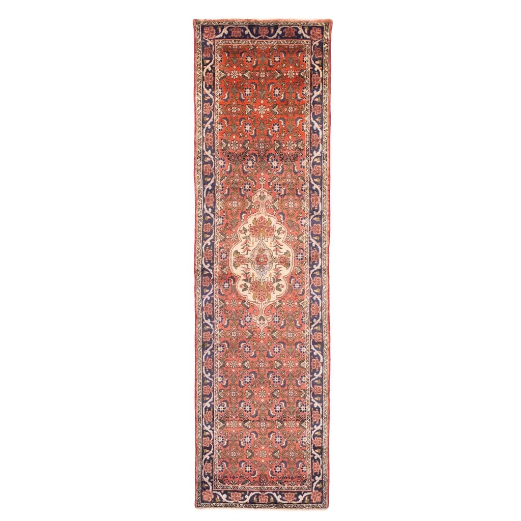 ECARPETGALLERY Hand-knotted Andelz Dark Copper Wool Rug - 2'5 x 9'2