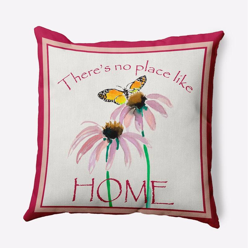 There's No Place Like Home Decorative Throw Pillow - Bold Pink - 18" x 18"
