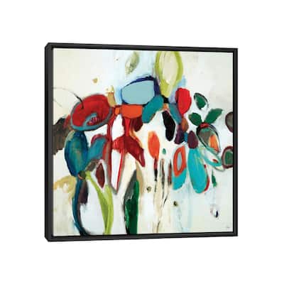 iCanvas "Floral Hints" by Lisa Ridgers Framed Canvas Print