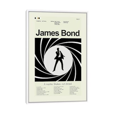 iCanvas "James Bond" by Prints and Giggles by Erin Hagerman Framed Canvas Print