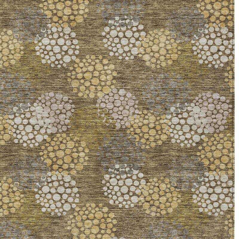 HomeRoots Polka Dot Transitional Rectangle Outdoor Rug