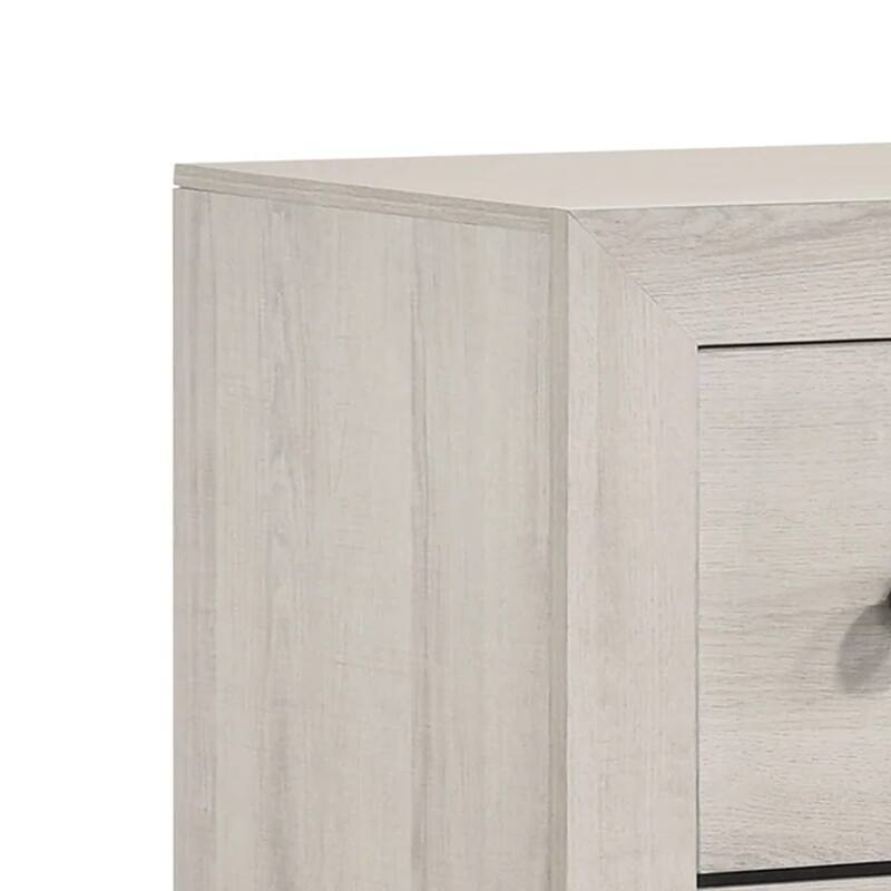 Cuzzy Tall Dresser Chest with 4 Drawers, Natural White Wood