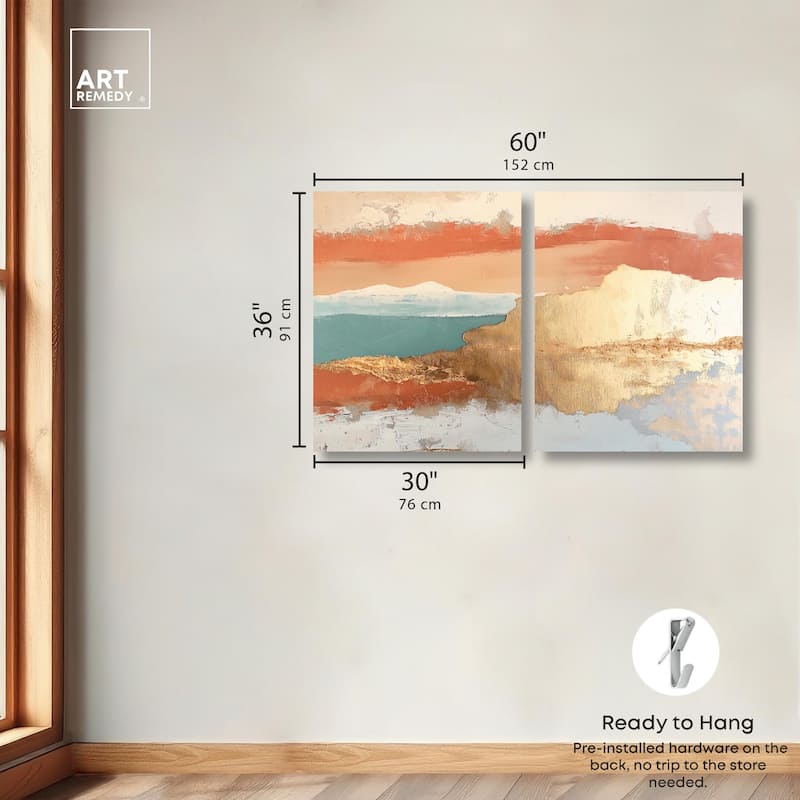 Earthy Glow I Canvas Set of 2 by Art Remedy, Gallery Wrapped