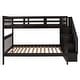 preview thumbnail 3 of 6, Full-Over-Full Stairway Bunk Bed, Can Be Divided into Two Bedframe