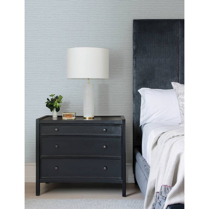 Advantage Hazen Light Blue Shimmer Stripe Wallpaper