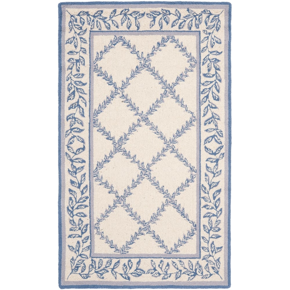 SAFAVIEH Handmade Chelsea Sunstripe Trellis French Country Wool Rug