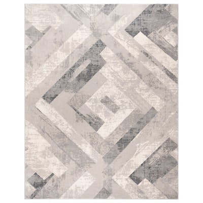 Gertmenian Ethan Soller Grey Modern Geometric High-Low Area Rug