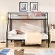 preview thumbnail 3 of 11, Twin Over Full Metal Bunk Bed with Sturdy Frame and Under Bed Storage Space