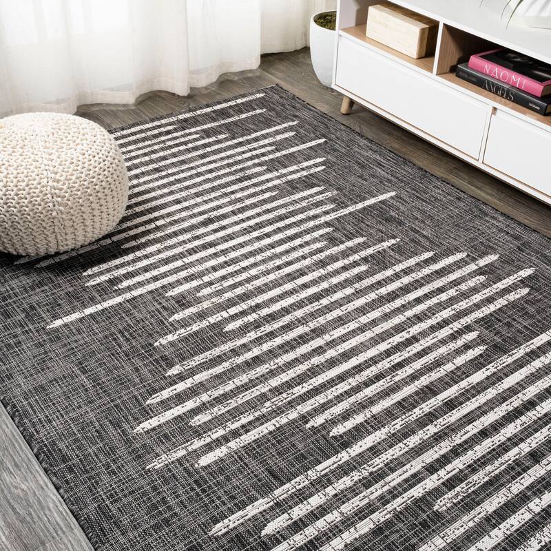 JONATHAN Y Colonia Berber Stripe Geometric Indoor/Outdoor Area Rug