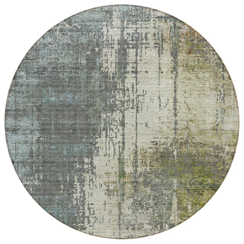 HomeRoots Abstract Transitional Rectangle Outdoor Rug