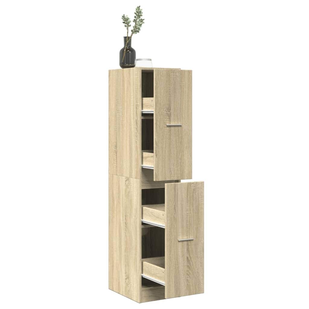 vidaXL Apothecary Cabinet Sonoma oak Engineered wood Tall - 16.1 x 11.8 x 56.9 in