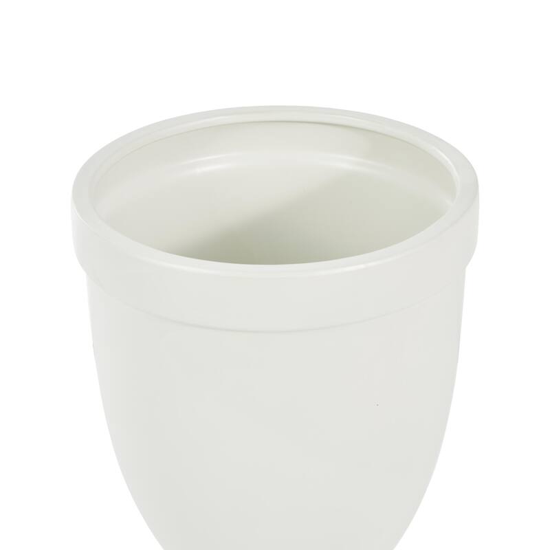 Ceramic Fluted Urn Shaped Living Room Decorative Jars with Lid - Black or White - Roche River Decor