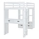 preview thumbnail 5 of 21, Twin Size Loft Bed with Writing Desk &LED Light, Kids Bed with Shelves and Drawers
