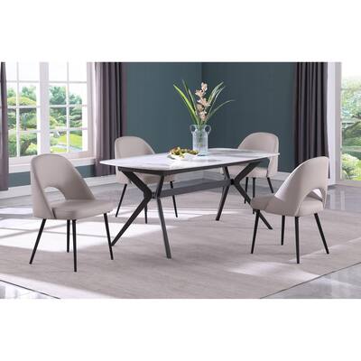 Morden Horse belly shape dining table with metal base